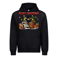 Black merry christmas Urban Hoodie - CowGirlArtShop