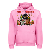 Fuchsia Pink merry christmas Urban Hoodie - CowGirlArtShop