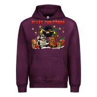 Mauve Wine merry christmas Urban Hoodie - CowGirlArtShop