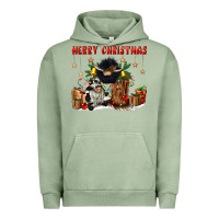 Pigment Oil Green merry christmas Urban Hoodie - CowGirlArtShop