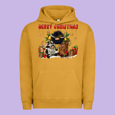 Merry Christmas Urban Hoodie Designed By Cowgirlartshop