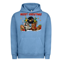 Pigment Pebble Blue merry christmas Urban Hoodie - CowGirlArtShop