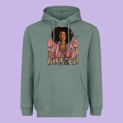 Blessed Black Woman Heavyweight Hoodie Designed By Artiststas