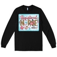 Black Western Registered Nurse Long Sleeve Tee - LillyAllenDesigns