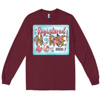 Burgundy Western Registered Nurse Long Sleeve Tee - LillyAllenDesigns