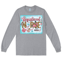 Heather Grey Western Registered Nurse Long Sleeve Tee - LillyAllenDesigns