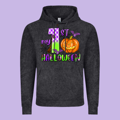 My First Halloween Pumpkin Vintage Hoodie Designed By Adodesignshop