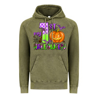 Vintage Olive my first halloween pumpkin Vintage Hoodie - AdoDesignShop