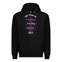 Black all women are created equal but only the smartest are born in july bla Premium Hoodie - Bettercallsaul