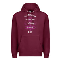 Burgundy all women are created equal but only the smartest are born in july bla Premium Hoodie - Bettercallsaul