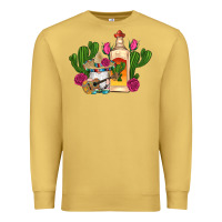 Antique Gold mexican tequila gnomes guitar roses cactus serape Premium Sweatshirt - Artiststas