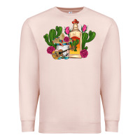 Pale Pink mexican tequila gnomes guitar roses cactus serape Premium Sweatshirt - Artiststas