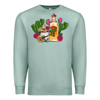 Seafoam mexican tequila gnomes guitar roses cactus serape Premium Sweatshirt - Artiststas