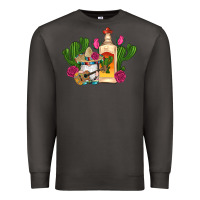 Smoke mexican tequila gnomes guitar roses cactus serape Premium Sweatshirt - Artiststas
