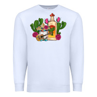 White mexican tequila gnomes guitar roses cactus serape Premium Sweatshirt - Artiststas