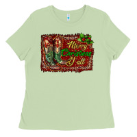 Matcha Merry Christmas Y'all Boots Ladies Tee - RanaPortraitStore