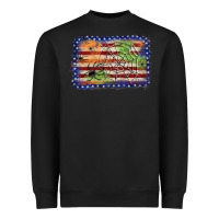 Black American flag halloween background Heavyweight Sweatshirt - JahusDesignShop