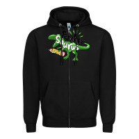 Black teacher saurus Zipper Hoodie - MaliasSmallBusiness