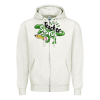 Oatmeal Heather teacher saurus Zipper Hoodie - MaliasSmallBusiness
