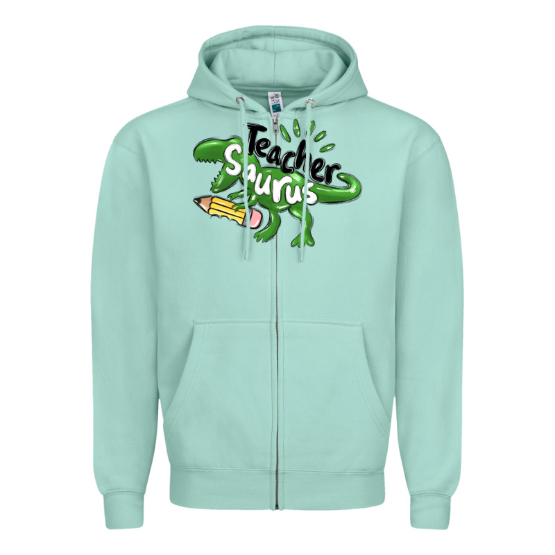 Teacher Saurus Zipper Hoodie by MaliasSmallBusiness | Teevron