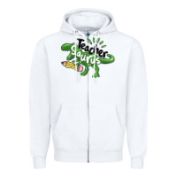 White teacher saurus Zipper Hoodie - MaliasSmallBusiness