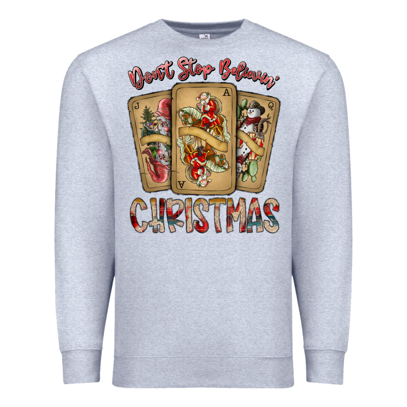 Dont Stop Believin Christmas Premium Sweatshirt by SublimationCraftShop | Teevron