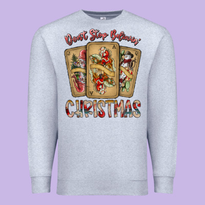 Dont Stop Believin Christmas Premium Sweatshirt Designed By Sublimationcraftshop