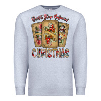 Heather Grey dont stop believin christmas Premium Sweatshirt - SublimationCraftShop