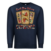 Navy dont stop believin christmas Premium Sweatshirt - SublimationCraftShop