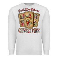 Oatmeal Heather dont stop believin christmas Premium Sweatshirt - SublimationCraftShop