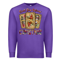 Purple dont stop believin christmas Premium Sweatshirt - SublimationCraftShop
