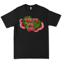 Black valentine's day stuck on you heart sunflowers Premium Tee - RanaPortraitStore