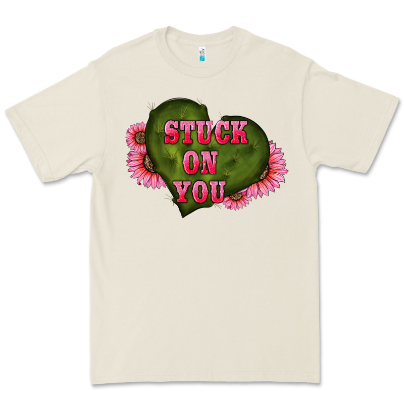 Valentine's Day Stuck On You Heart Sunflowers Premium Tee by RanaPortraitStore | Teevron
