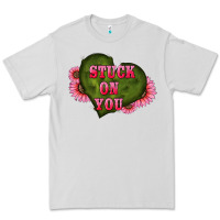 Dove Grey valentine's day stuck on you heart sunflowers Premium Tee - RanaPortraitStore