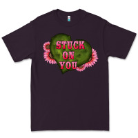 Plum valentine's day stuck on you heart sunflowers Premium Tee - RanaPortraitStore