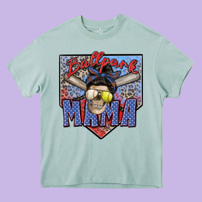 Ballpark Mama Heavy Core Tee Designed By Zillion Design Studio