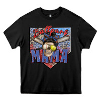 Black ballpark mama Heavy Core Tee - Zillion Design Studio