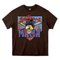 Chocolate Brown ballpark mama Heavy Core Tee - Zillion Design Studio