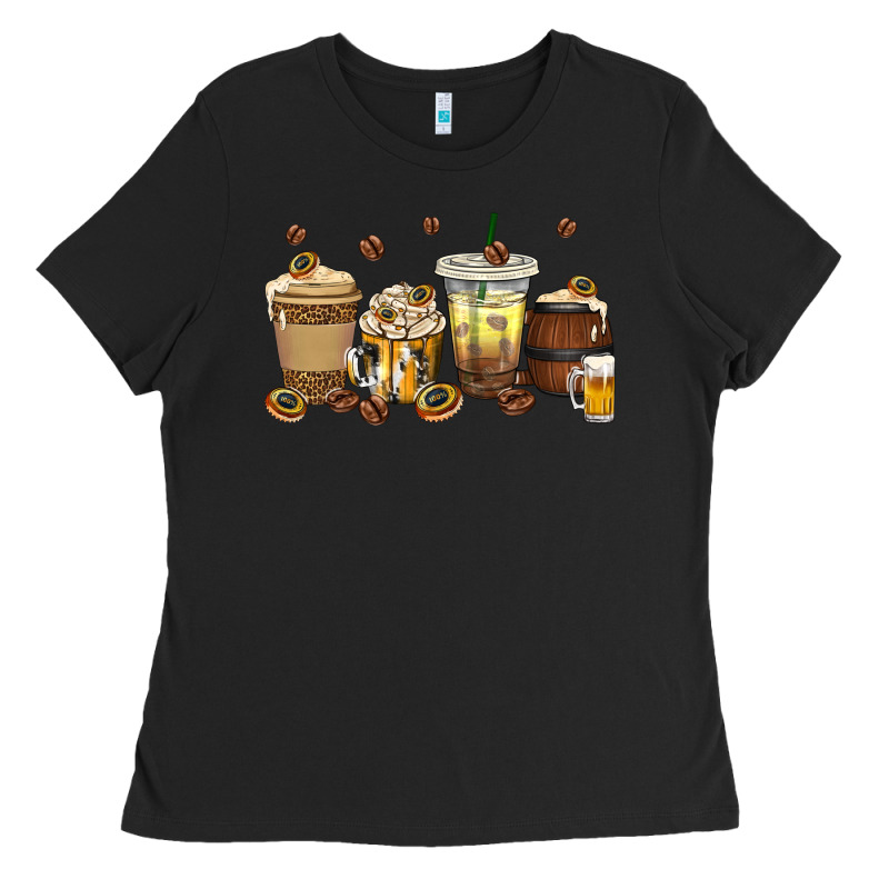 Beer Coffee Cups Ladies Tee by texasbilliewilder | Teevron