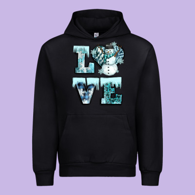 Love Winter Urban Hoodie Designed By Cowgirlartshop