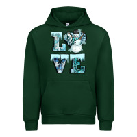 Forest Green love winter Urban Hoodie - CowGirlArtShop