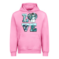 Fuchsia Pink love winter Urban Hoodie - CowGirlArtShop