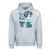 Heather Grey love winter Urban Hoodie - CowGirlArtShop