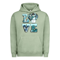 Pigment Oil Green love winter Urban Hoodie - CowGirlArtShop