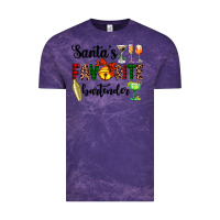 Cloud Purple santa's favorite bartender Vintage Tee - AdoDesignShop