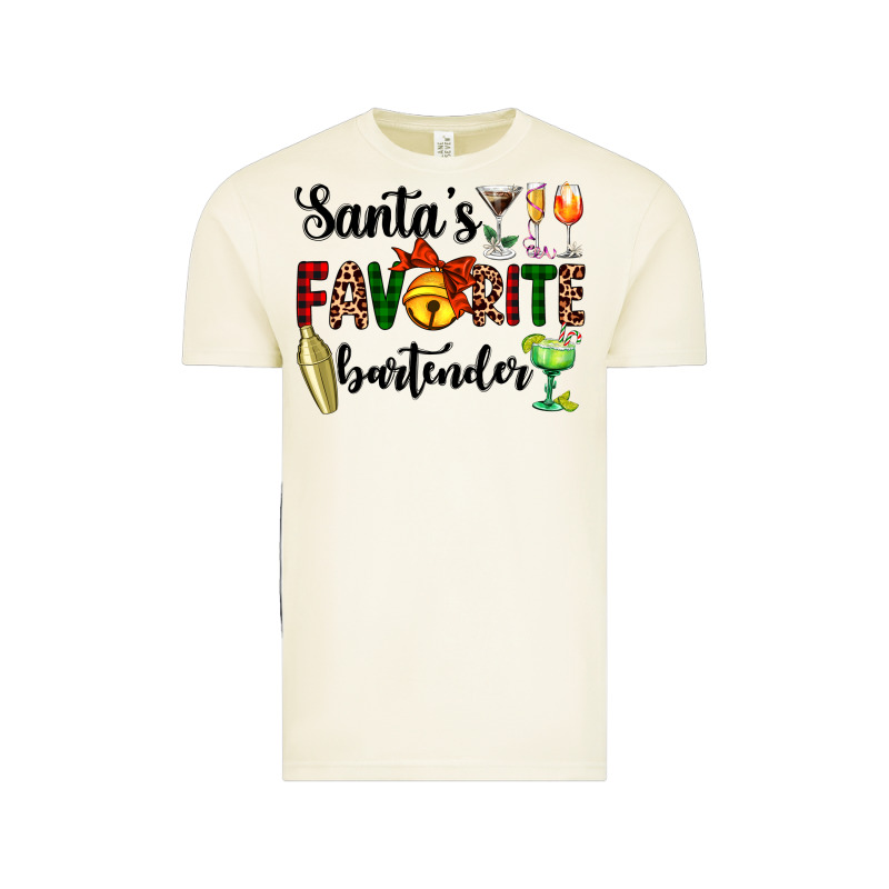 Santa's Favorite Bartender Vintage Tee by AdoDesignShop | Teevron