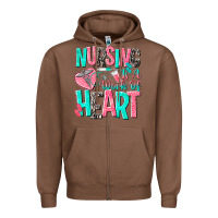 Chestnut nursing is a work of heart Zipper Hoodie - NancyCooperArtShop