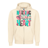 Sandshell nursing is a work of heart Zipper Hoodie - NancyCooperArtShop