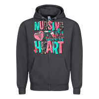 Smoke nursing is a work of heart Zipper Hoodie - NancyCooperArtShop