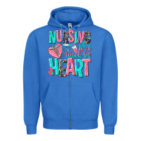 True Royal nursing is a work of heart Zipper Hoodie - NancyCooperArtShop